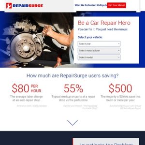 RepairSurge On-line Auto Restore Manuals