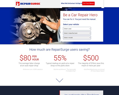 RepairSurge On-line Auto Restore Manuals