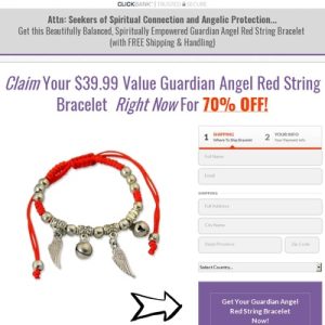 Sparkling Guardian Angel Bracelet Offer with Beefy Funnel! 75% for you!