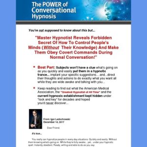 Energy Of Conversational Hypnosis Shatter Direction and 20+ Merchandise