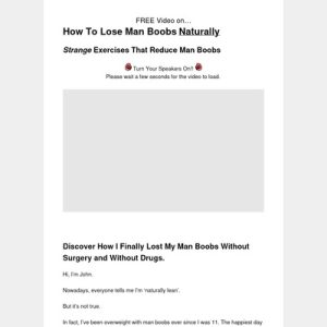 How To Lose ManBoobs Naturally – New Salesletter!