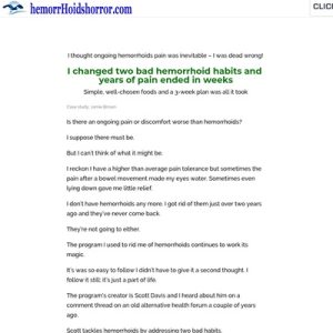 Hemorrhoids Scare Healed