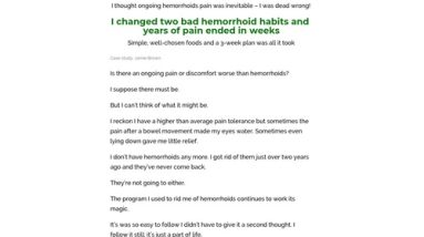 Hemorrhoids Scare Healed