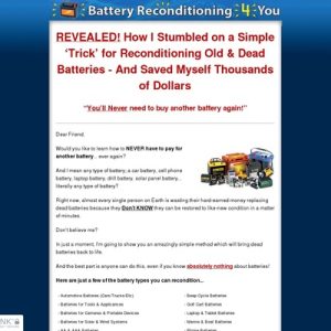 Battery Reconditioning 4 You – 100% Payment!