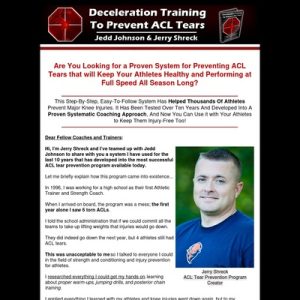 Deceleration Coaching to Prevent ACL Tears