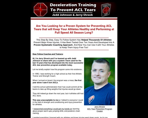 Deceleration Coaching to Prevent ACL Tears